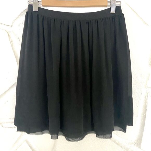 Raquel Allegra Silk Elastic Goth Fairy Skirt Womens S Black Punk Coquette Rocker - Picture 1 of 6